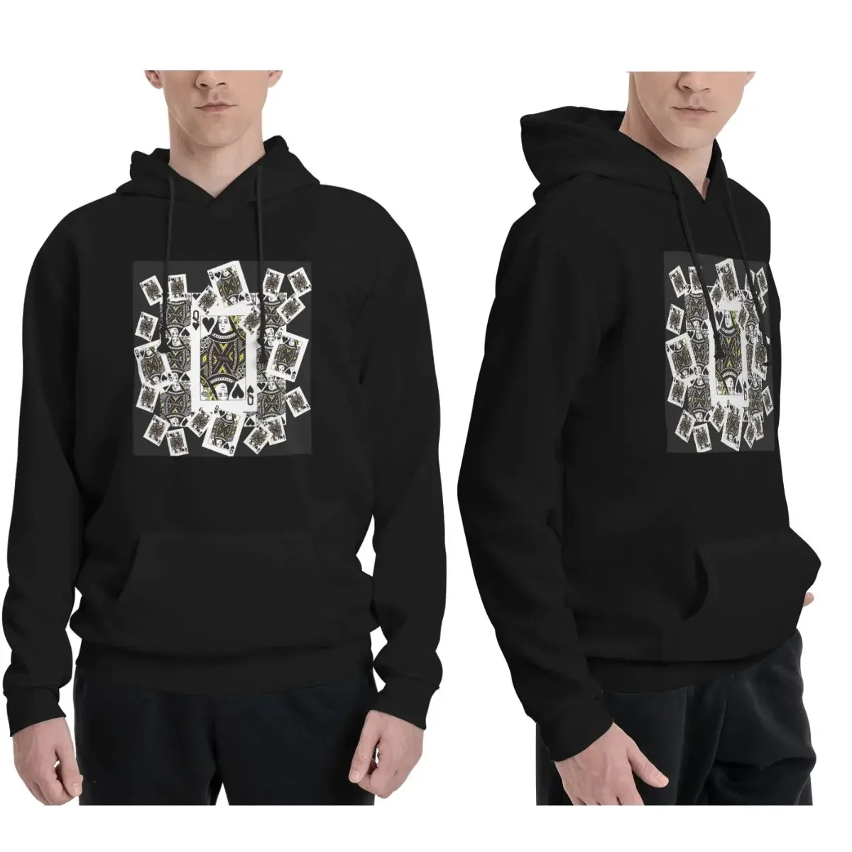 

Толстовки с капюшоном Casino Nights Red Queen Of Hearts для мужчин и женщин, повседневные пуловеры, толстовки в стиле хип-хоп, одежда с длинными рукавами, осень-зима