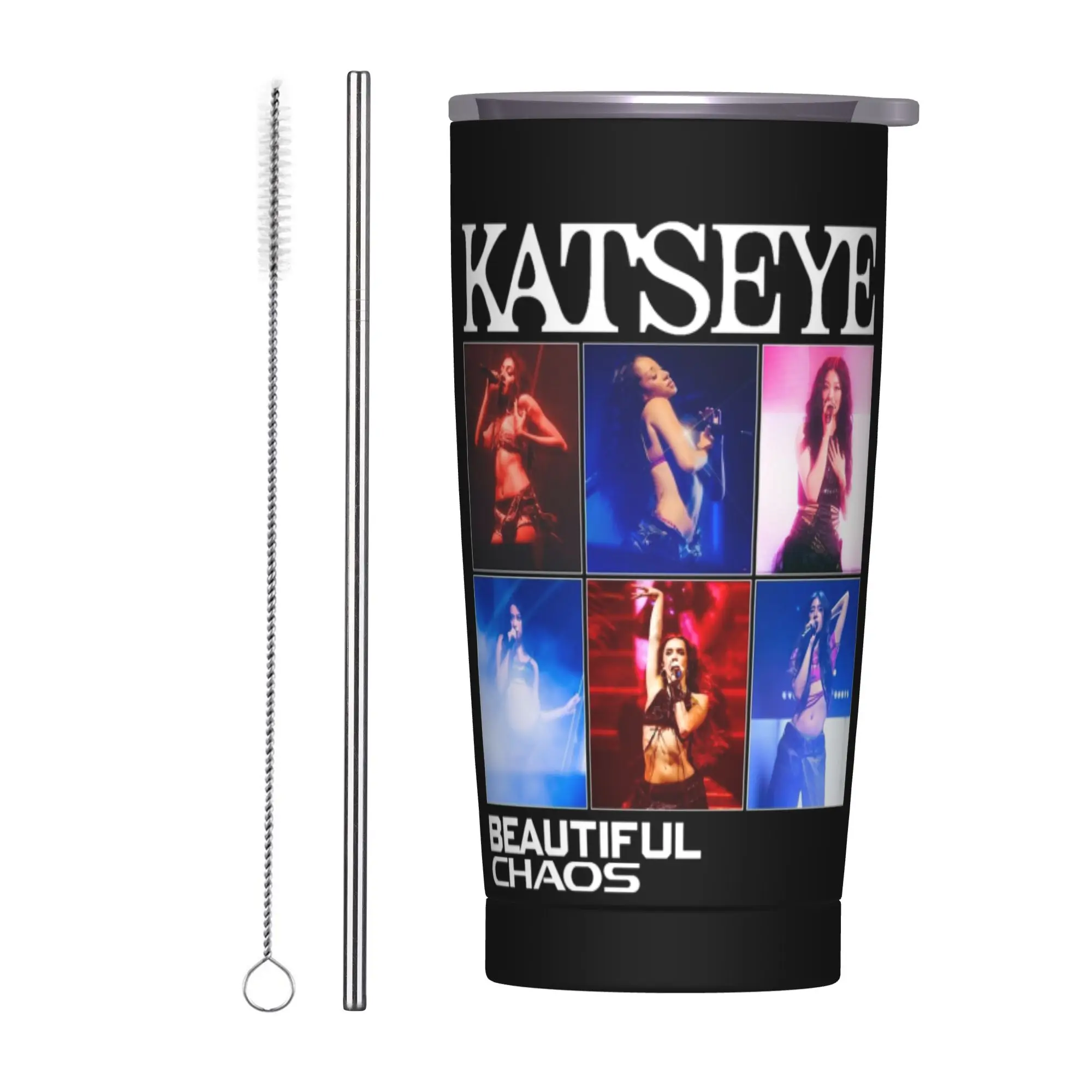 Stainless Steel Tumbler Katseye Kpop Girl Group Thermal Mug  Heat Preservation Hot Drinks Mugs Cup Travel Water Bottle