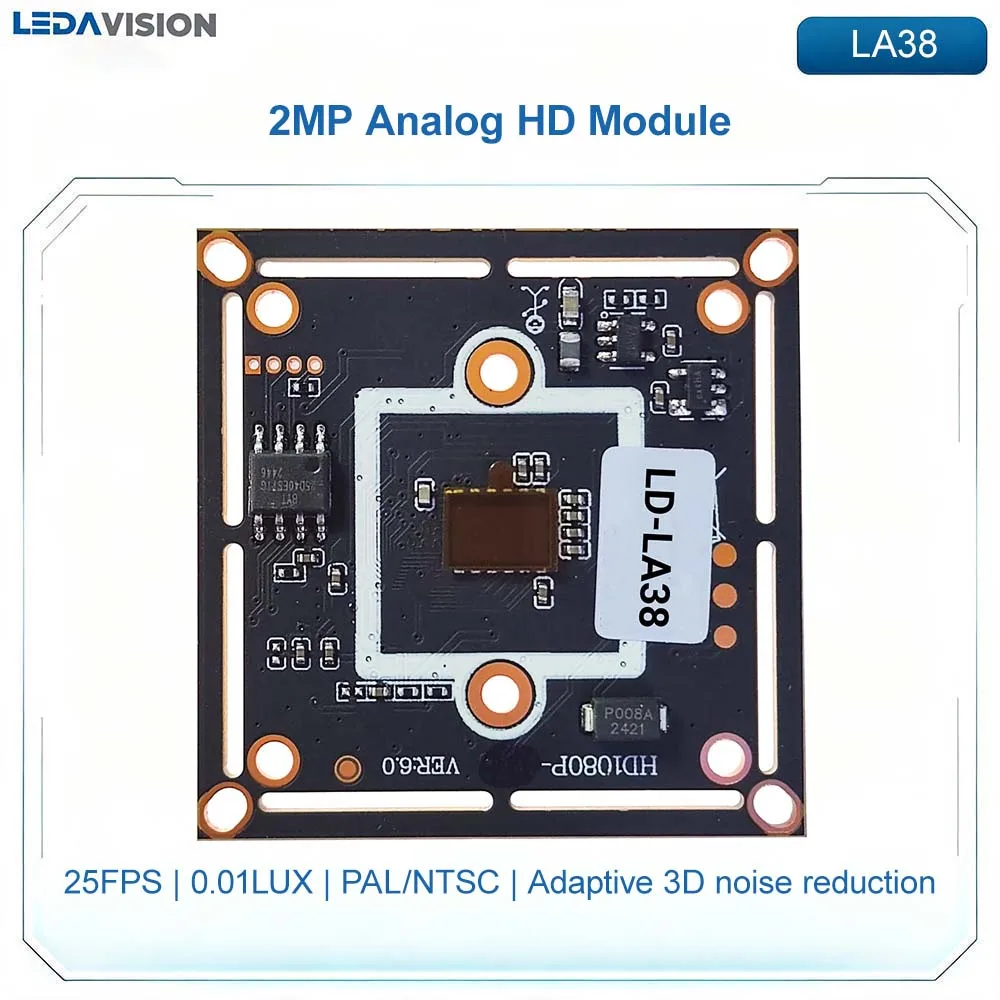 LA38 2MP Analog HD Module AHD 、CVI 、TVI 25FPS CCTV Analog Board For Security Camera PAL/NTSC Optional