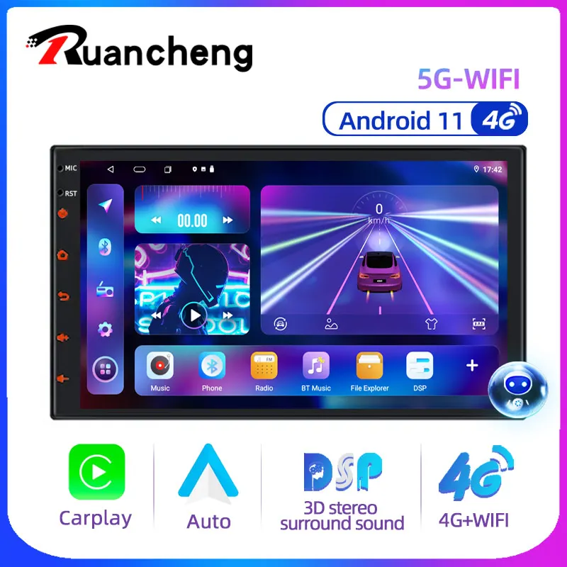 Ruancheng 2 Din Car Radio Multimedia Video Player Universal 7