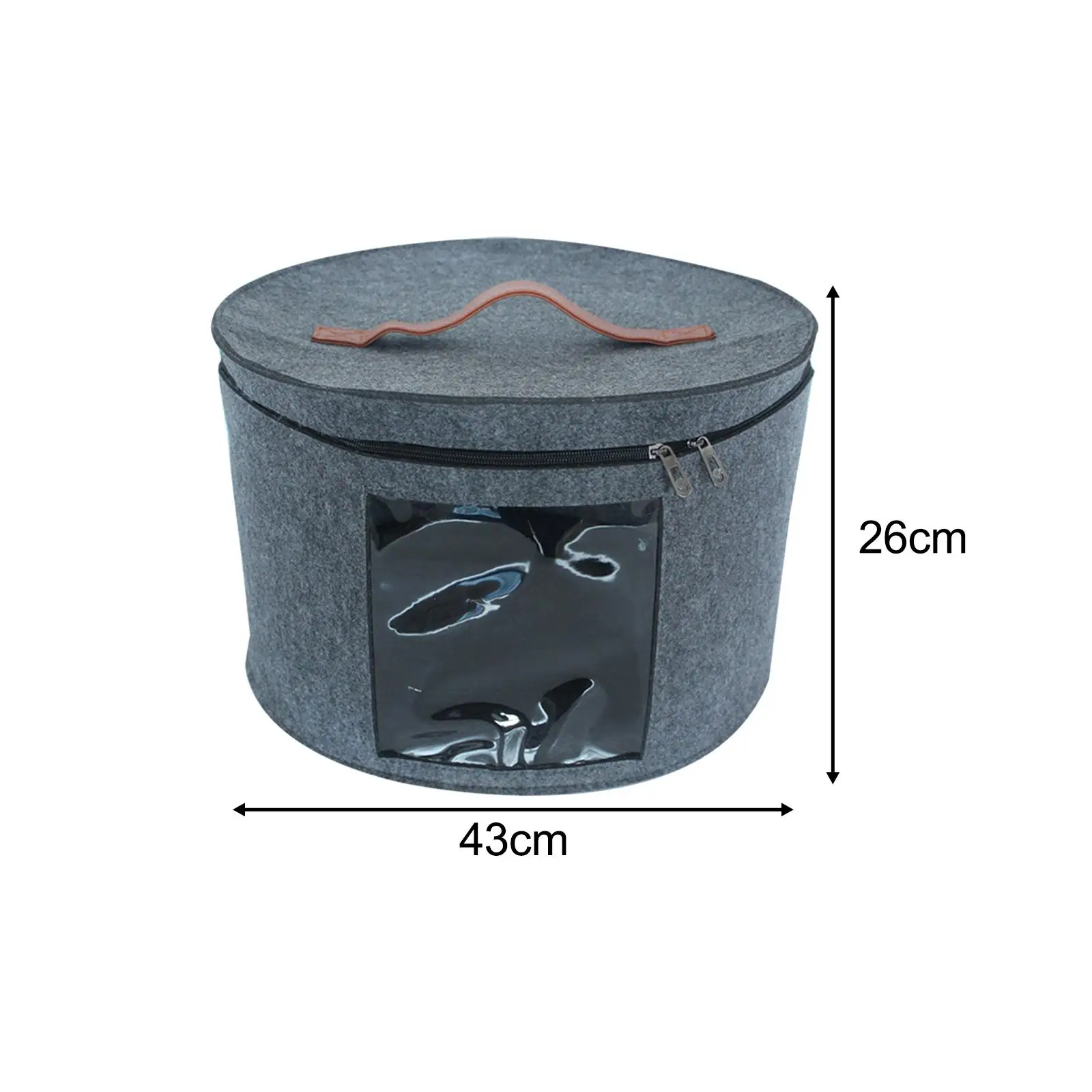 Hat Box Large Capacity Foldable Dust-Proof Hat Storage Bag with Visible Window for Man Women Hat Travel Home Dorm Storage