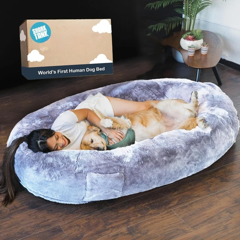 The Original Human Dog Bed for Adults, Kids, Bag with Memory Foam, Machine Washable, and Durable. Perfect nap and Floor，home.