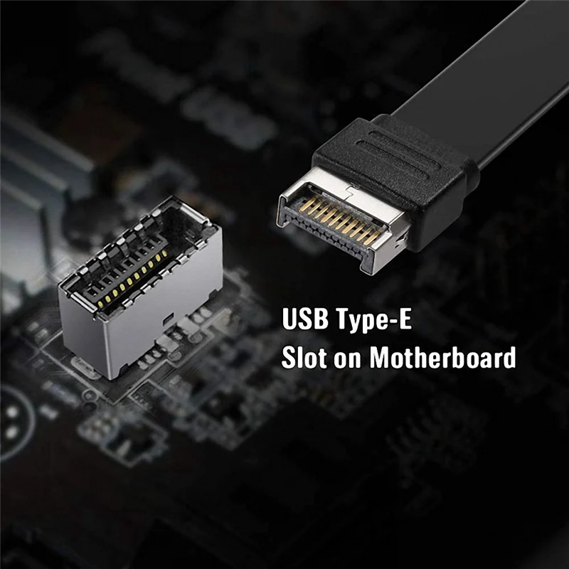 AT12 USB 3.1 전면 패널 타입 E Male - USB-C 타입 C 확장 케이블 컴퓨터 메인보드 커넥터 와이어 코드 라인