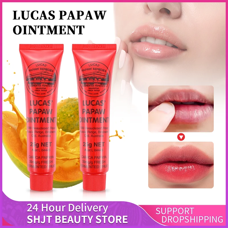 Lucas Papaw Ointment Multifunctional Lip Protector Hydrating Lip Balm Diaper Natural Plant Cream Papaya Cream Korean Cosmetics