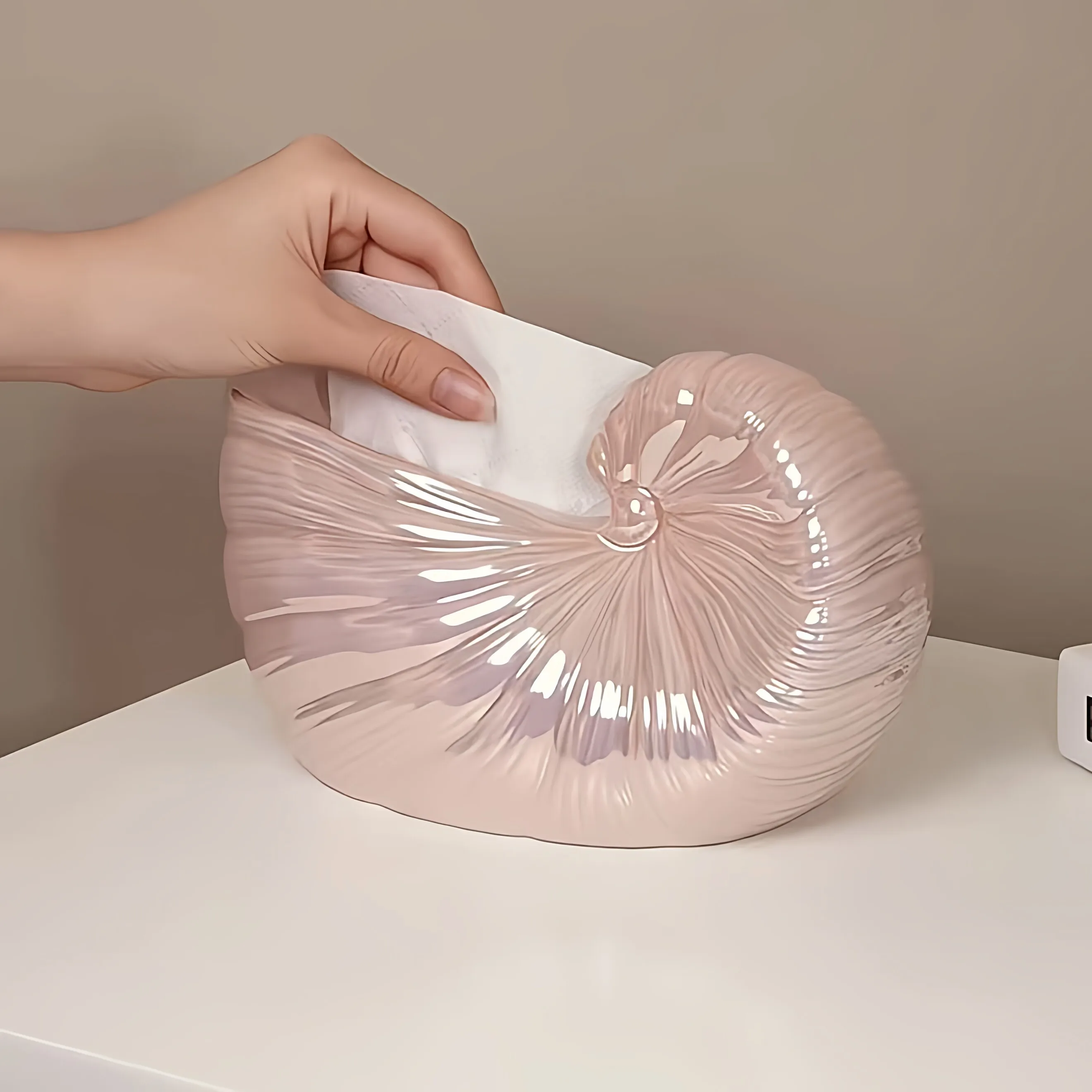 PYH shell tissue box household living room  carton creative high-end artistic tissue storage box