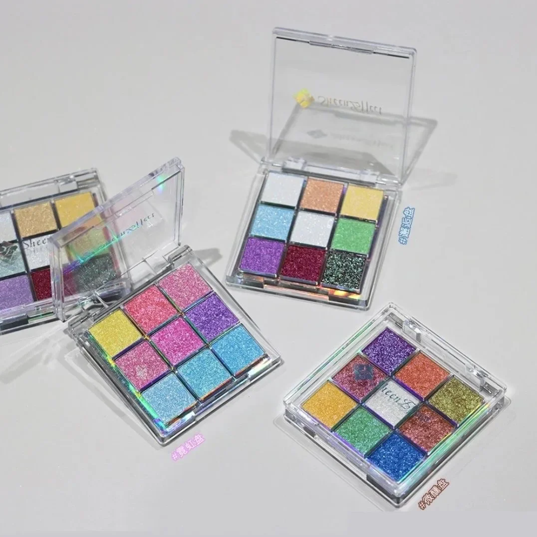 Sheeneffect 9 paleta de sombra, camaleão matte pearl eyeshadow