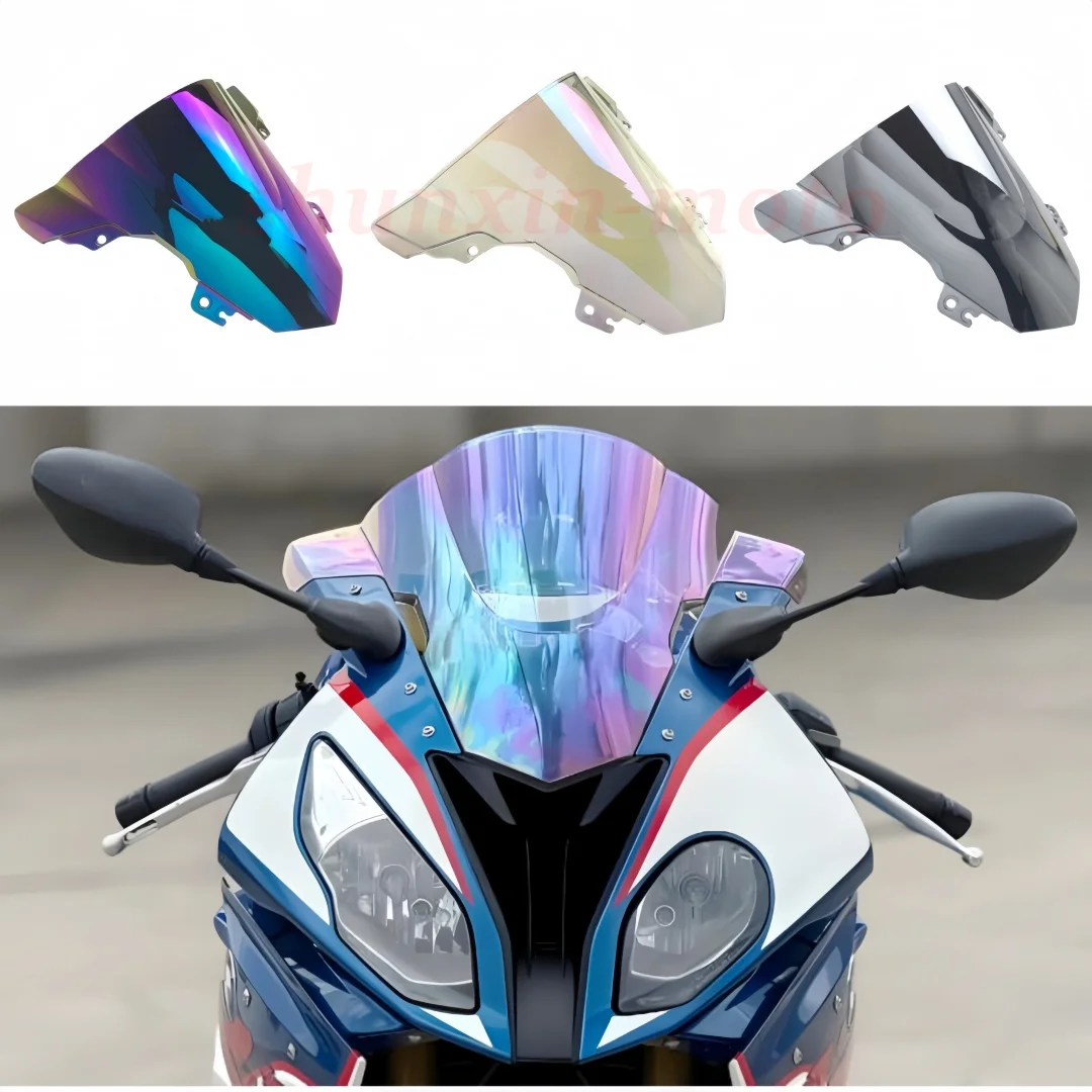Motorcycle For BMW S 1000 RR 2015 2016 2017 2018 Clear Windshield Double Bubble WindScreen S 1000 RR Wind Deflector Accessories