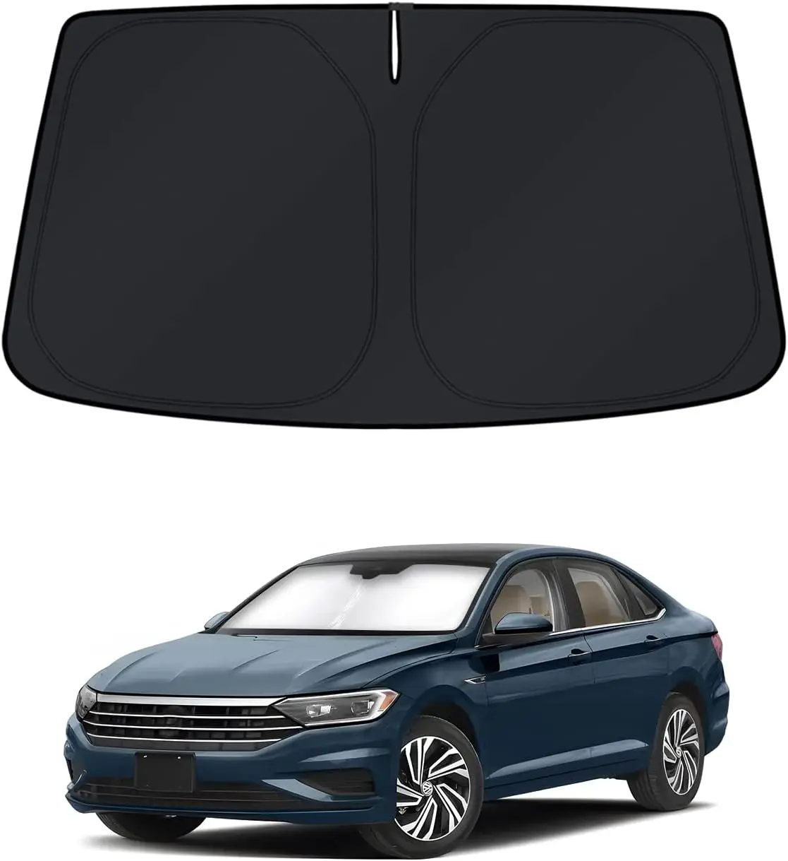 

Солнцезащитный козырек на лобовое стекло для Volkswagen VW Jetta, аксессуары 2019-2024 2025 2026, козырек от солнца, складные блоки, УФ-лучи