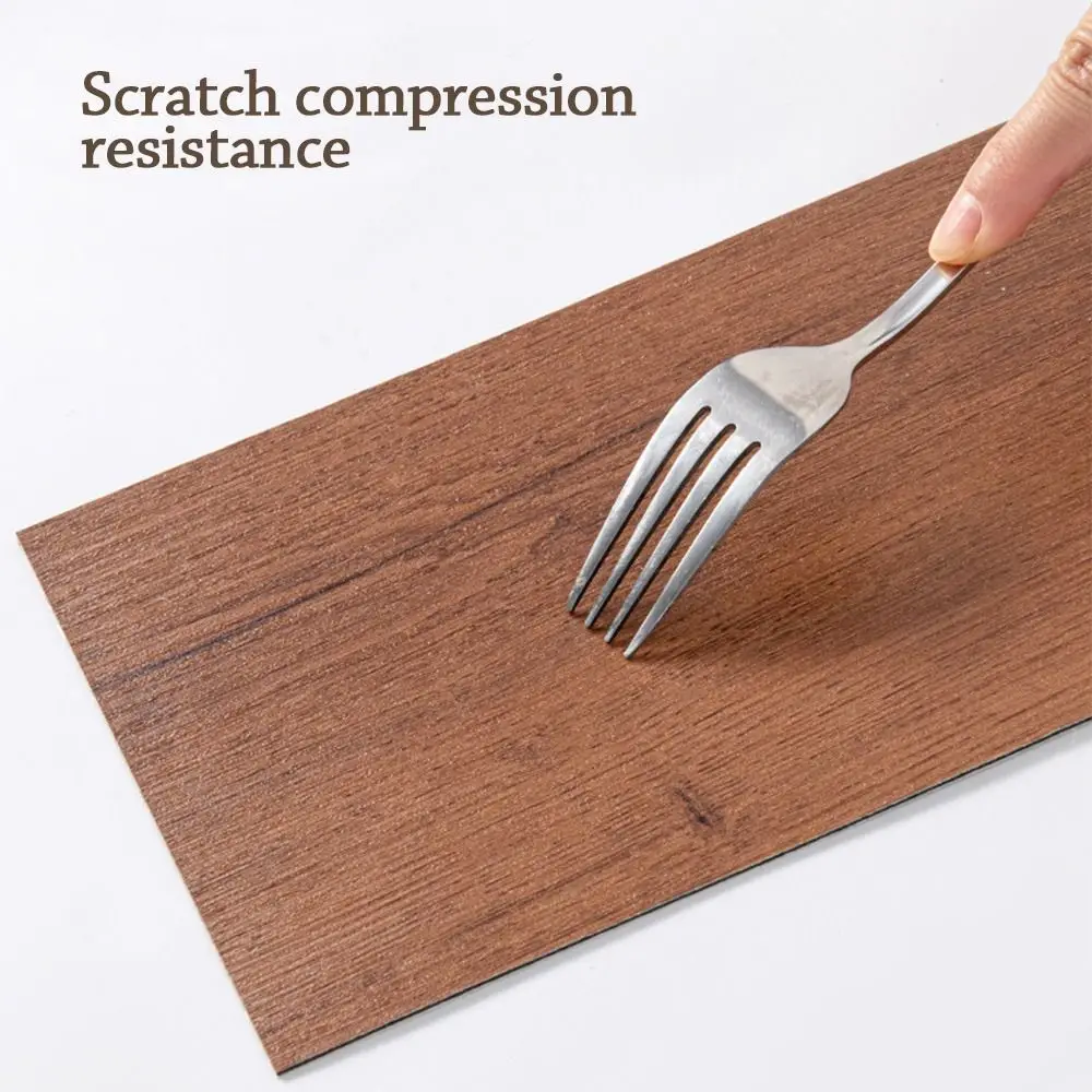 45x15cm Size Self-Adhesive Floor Sticker Heat Resistant PVC Material Waterproof Wall Sticker Thickened Wood Grain Pattern