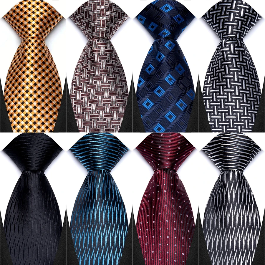 8 cm Neue männer Krawatte Schwarz Blau Gedruckt Mode Klassische Polyester Streifen Plaid Krawatte Für Designer Business Zubehör geschenk