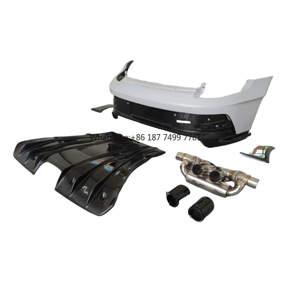 Suitable for . 992 911 Retrofit Upgrade GT3RS Model Dry Carbon Fiber Rear Bumper Diffuser Body Kit