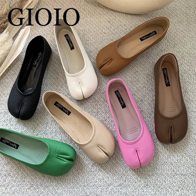 

Female New Split Toe Flats Elegant Ballet Shoes Woman Slip On Ladies Loafers Soft Bottom Moccasins Tabi Ninja Casual Shoes Mujer