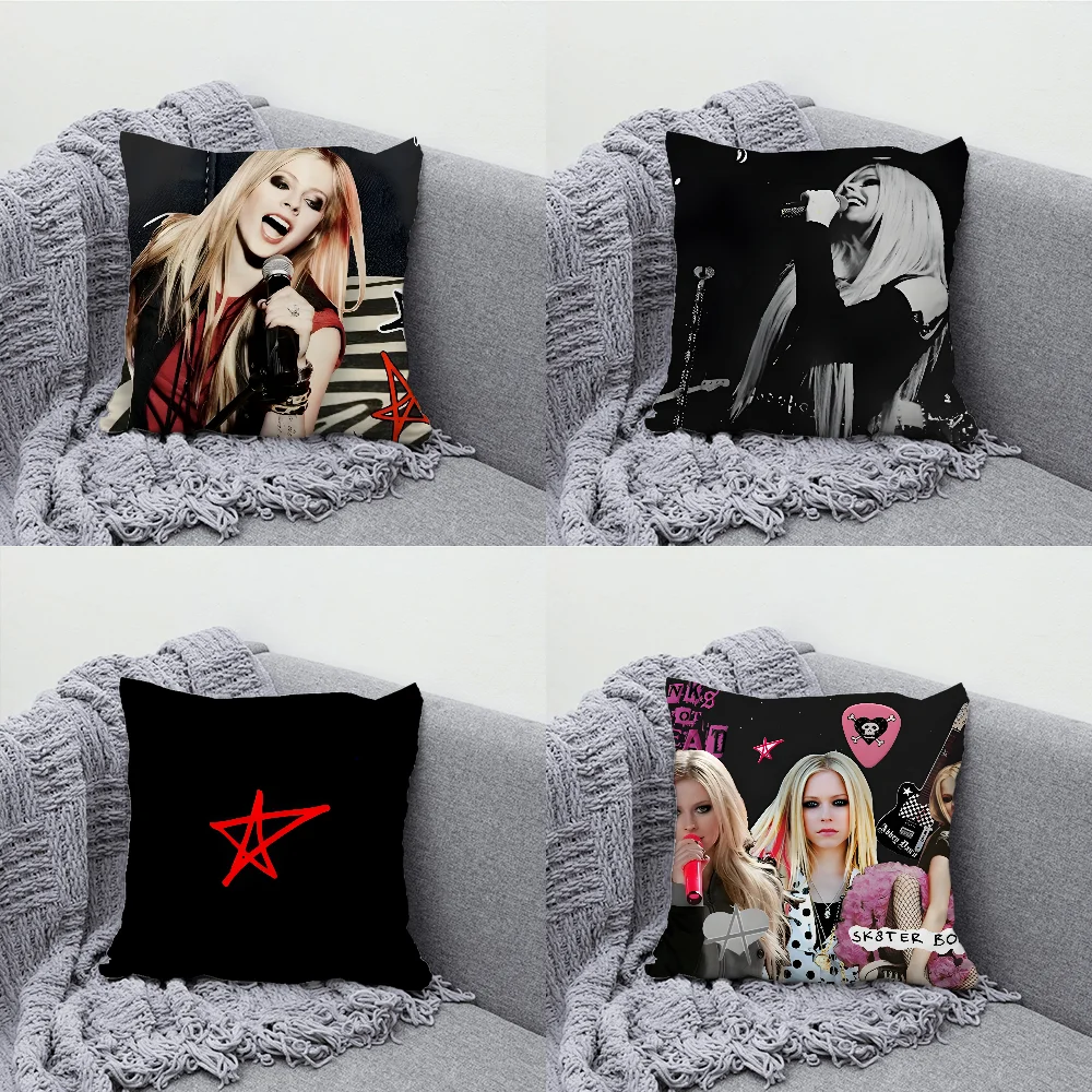 

Singer A-Avril L-Lavigne Pillow Case Soft Cushion Cases for Farmhouse Sofa Decor Home Decorations and Protector Pillow Case