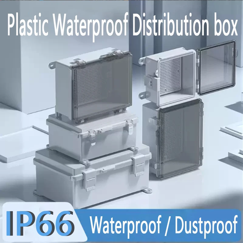 New ABS material outdoor waterproof distribution box, featuring integrated waterproof, dustproof and flame-retardant functions