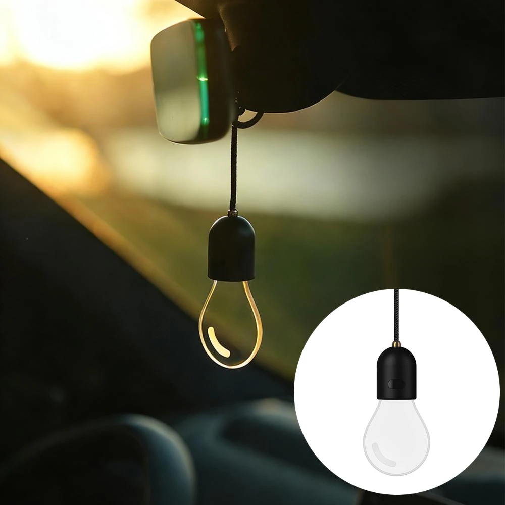 

Portable LED Small Decorative Bulb Hanging Bulb Atmosphere Lamp Car Pendant Ornament Car Interior Light Decor Accessories