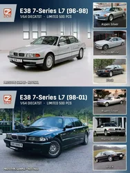 DCM 1:64 E38 7-Series L7 (96-98) Pre ver. / (98-01) post ver. limited500 Diecast Model Car