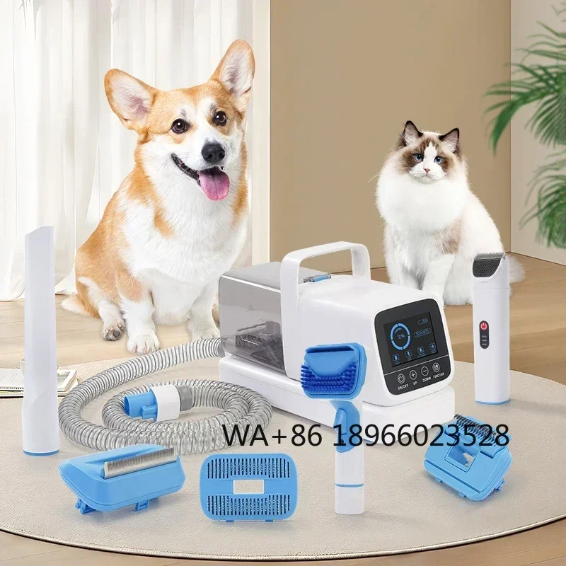 6 in 1 Pet Grooming Vacuum Cleaner Pet Multi-function Electric Hair Clipper With Vacuum Suction Dog Cat Trimmer Brush