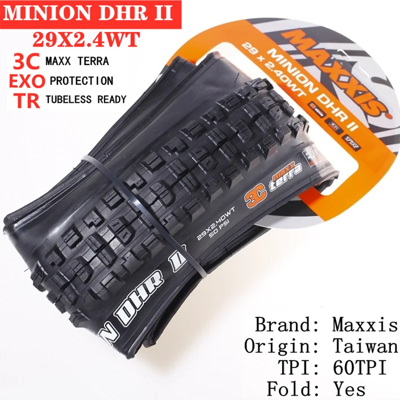 Maxxis Minion DHR (M327ru) 26/27,5/29 cali, składana opona zjazdowa do roweru górskiego, bardziej odporna na zużycie i mocniejsza narożnik