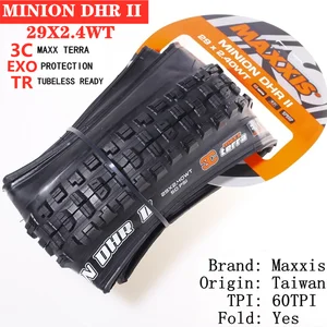 Maxxis Minion DHR Downhill Folding Tire for Mountain Bike, Most Wear Resistant and Stronger Cornering, 26 In, 27 In, 29 In, M327RU 12 main sales tire rim 26 - №8