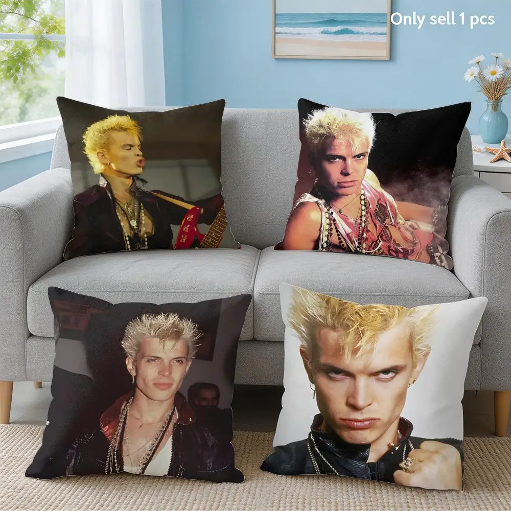Singer Sollmusicians B-Billy I-idole Cushion Cover Soft Throw Pillow Cover Hidden Zipper Cutecore Sofa Bedroom Home Decor