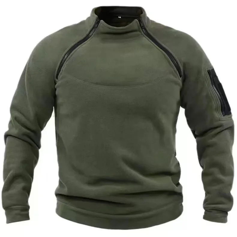 Pull tactique militaire pour hommes, sweat-shirt décontracté, vestes thermiques, col montant, randonnée, Camping, escalade, Trekking, vêtements polaires