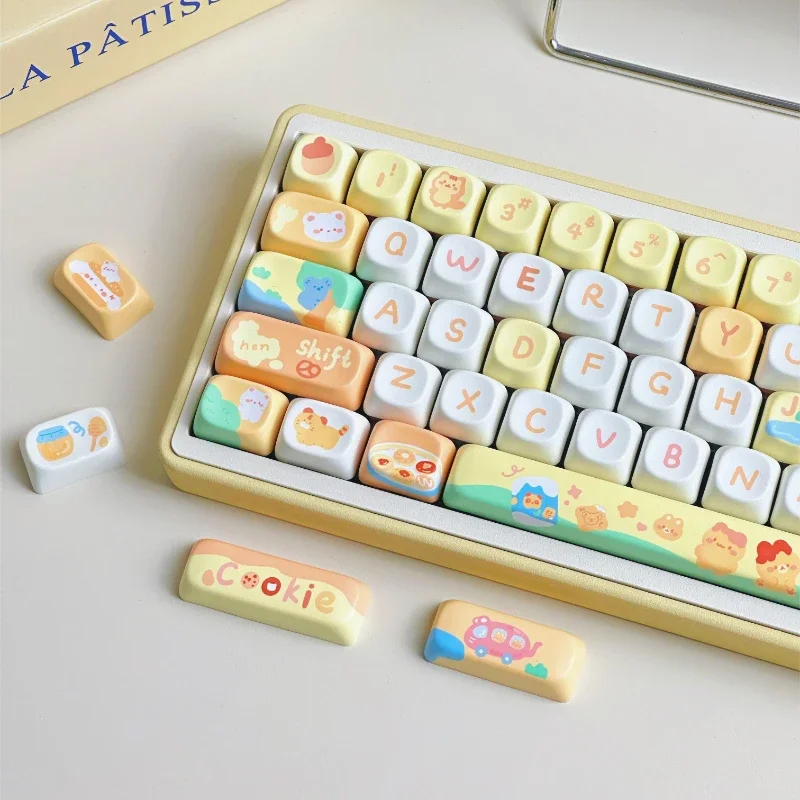 

MiFuny Animal Crackers Theme Keycap 136keys PBT Dye XOA Profile Key Caps Gaming Keycaps for Mechanical Keyboard Accessories Gift