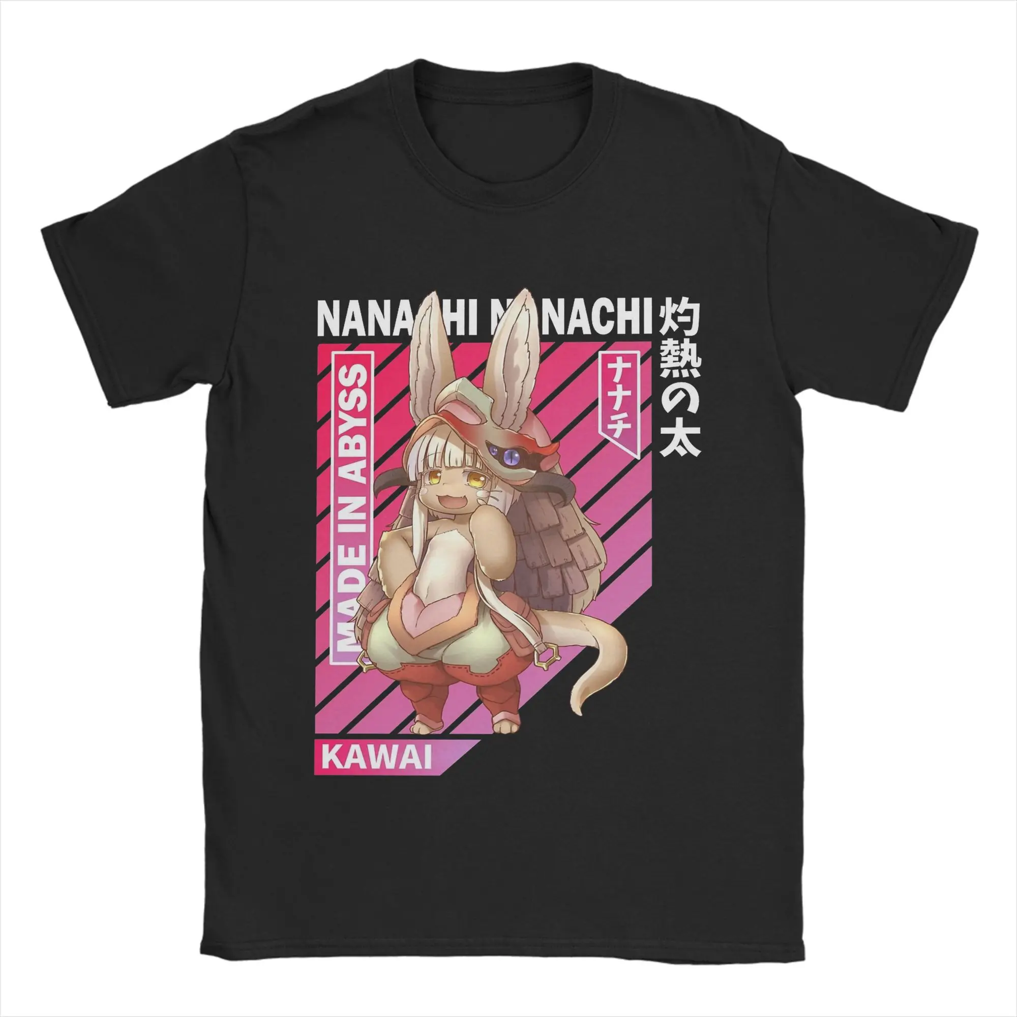 Camiseta Nanachi para hombre hecha en Abyss, Tops de algodón, camisetas creativas de manga corta con cuello redondo, nueva llegada