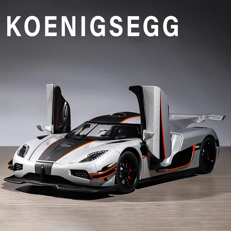 

1: 1 Koenigsegg ONE 1: 1 литой игрушечный автомобиль из сплава, модель со звуком и оформлением, коллекционная детская игрушка, подарок на день рождения