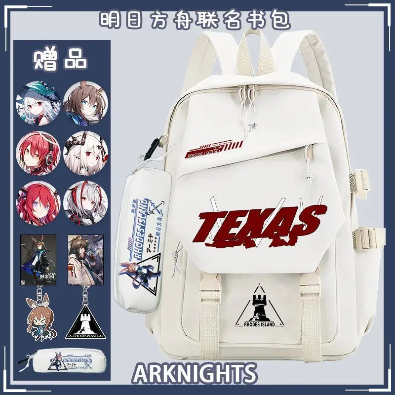 Arknights Anime Backpack For Boys Girls, Elementary And Middle School Students, Large Capacity, Lightweight, Spine Protection, A