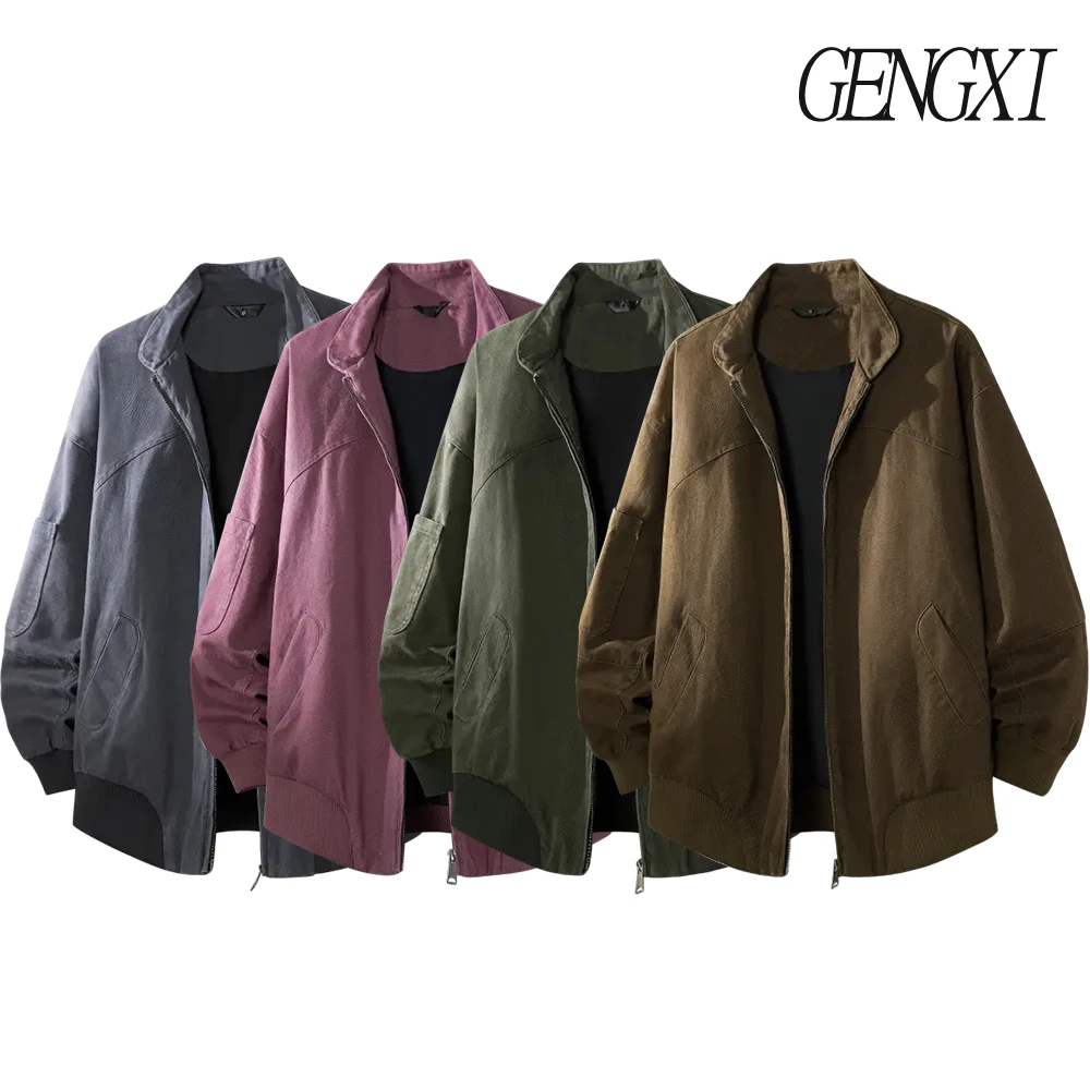 

Осенне-зимняя мужская джинсовая куртка Detroit Workwear в американском стиле, винтажное пальто с несколькими карманами и воротником-стойкой