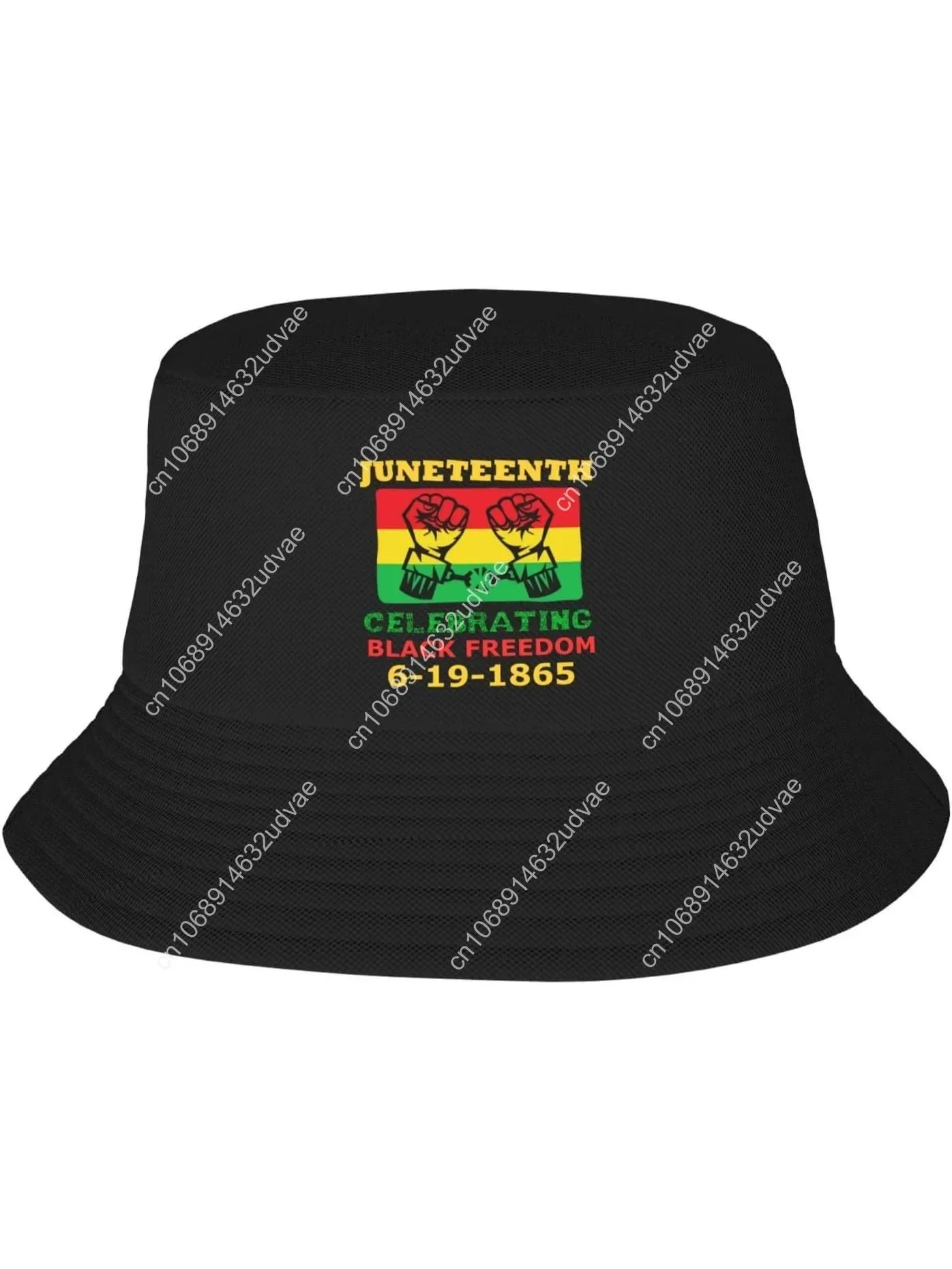 

Juneteenth Celebrating Black Freedom 1865 Bucket Hats for Women Men Packable Fisherman Summer Beach Sun Cap Hat