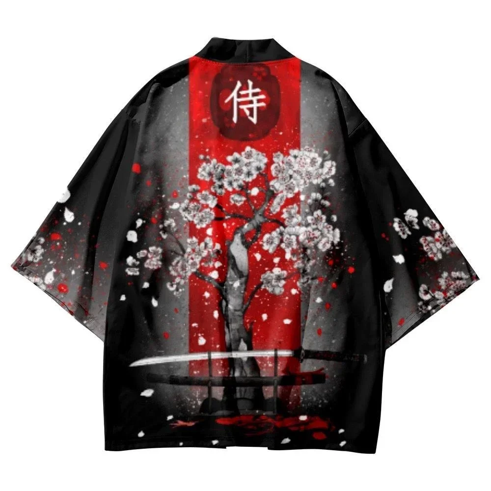 

Vintage Fashion Flower 3D Print Kimono Streetwear Men Cardigan Japanese Haori Summer Beach Yukata Casual