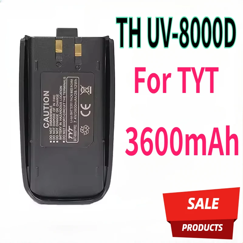 

TH UV-8000D Battery 3600mAh 7.2V Type-c Charging Li-ion Battery For TYT TH-UV8000D Walkie Talkie UV8000E Two Way Radio