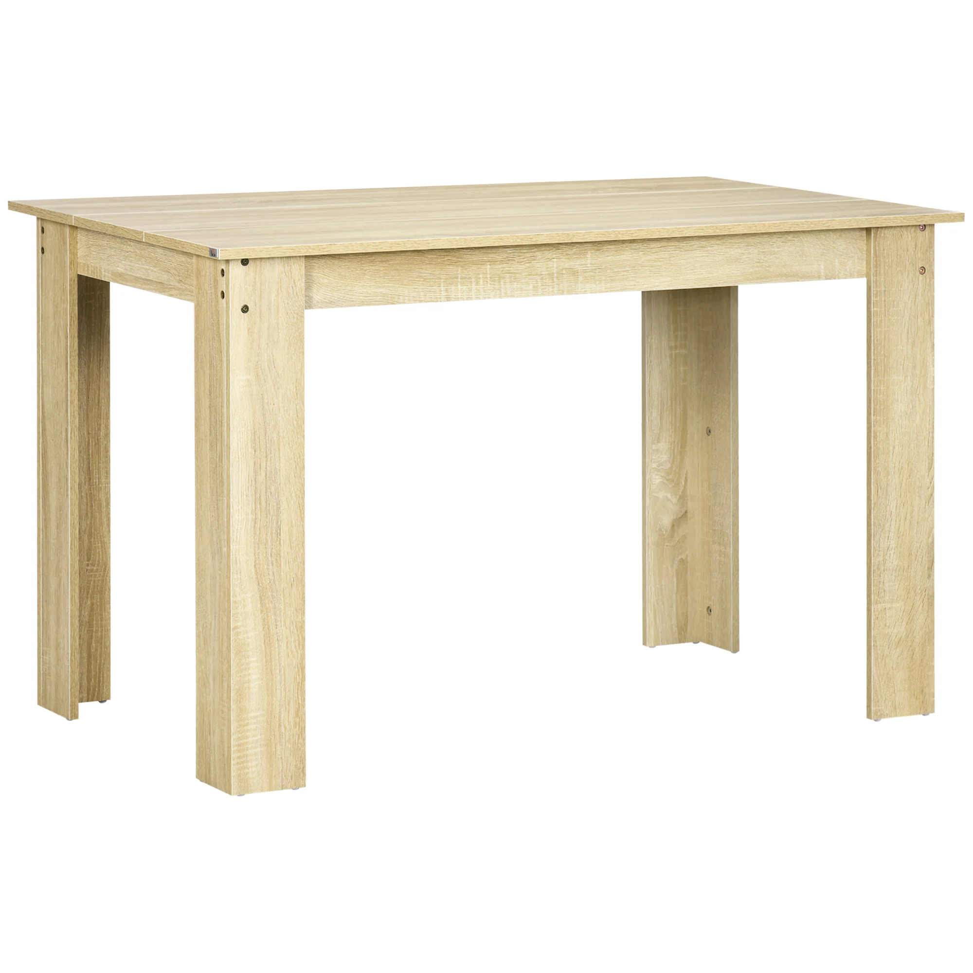 HOMCOM Mesa de Comedor para 4-6 Personas, Mesa de Cocina Rectangular, Estilo Moderno, para Salón, 120x69x75 cm