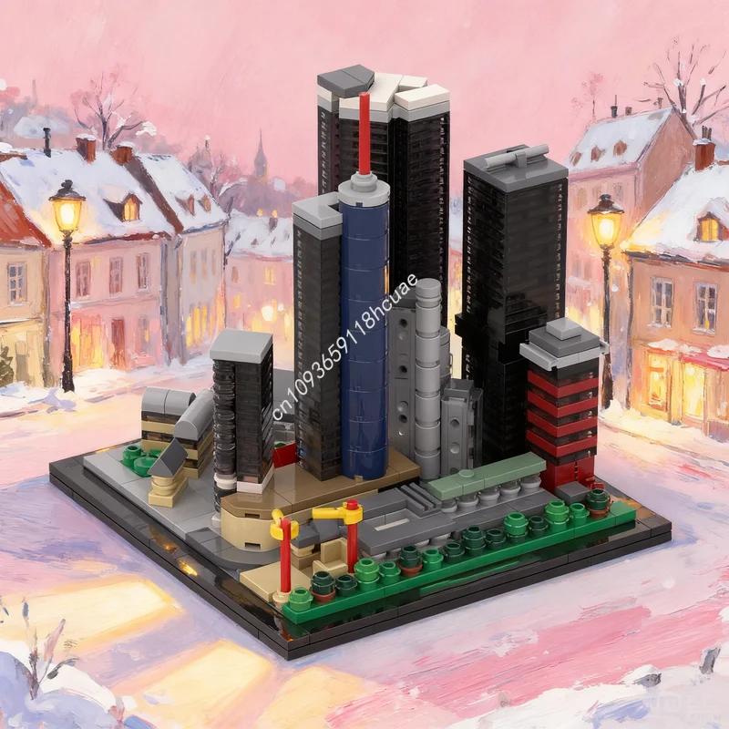 

824 шт. MOC Architecture Neue Mainzer Straße Модель Строительные блоки Идея игрушки Творческое образование Рождественские подарки Дети