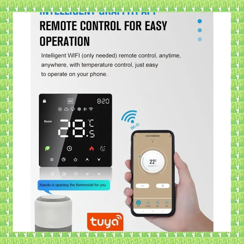 

WIFI Graffiti Touch Screen Heating Thermostat Smart Thermostat WIFI Black 3A Plumbing/Wall Hanging Boiler Durable Easy To Use