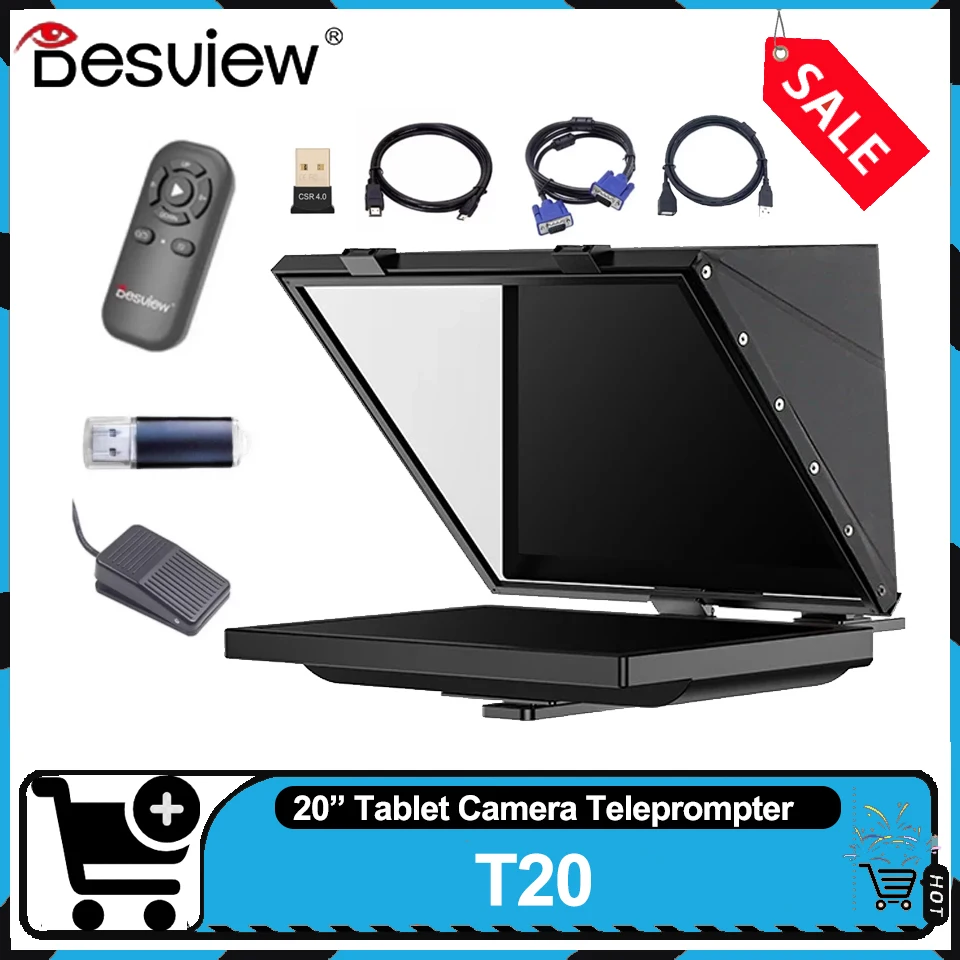 Desview T20 مقاس 20 بوصة ملقن بث احترافي بشاشة كبيرة قابلة للطي لتصوير البث المباشر #1