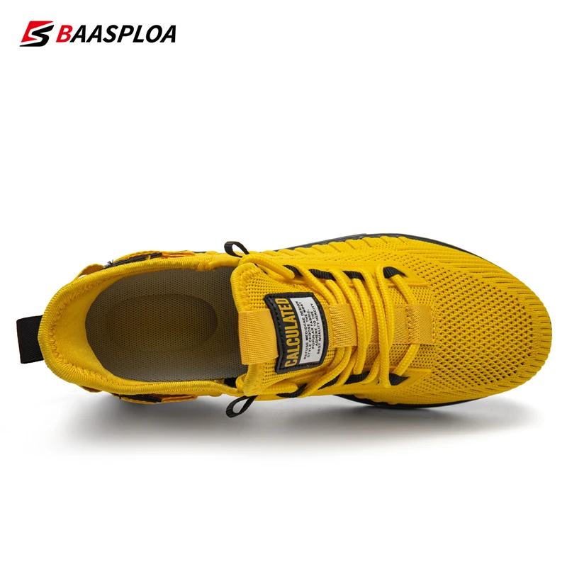 Baasploa scarpe da corsa da uomo New Fashion Designer Sneakers in Mesh leggero scarpe da passeggio stringate traspiranti Casual da esterno maschili