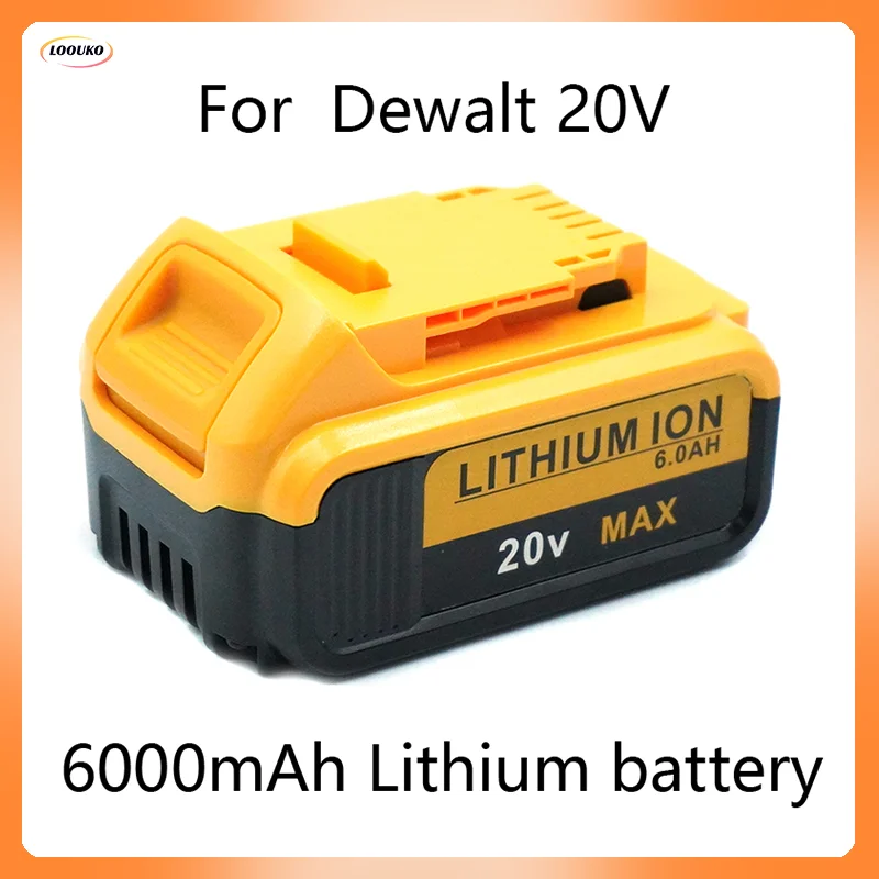 

Литиевая сменная батарея DCB200 20 в 6 Ач 6000 мАч, для Dewalt 20 в 18 в DCB184 DCB200 DCB182 DCB180 DCB181 DCB182 DCB201 батарея