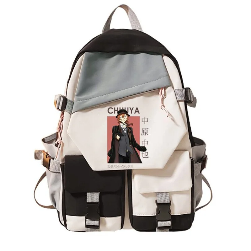 

Bungo Stray Dogs Backpack Mochila Teenarges Schoolbag Boys Girls Anime Color Blocking Laptop Outdoor Shoulder Bags