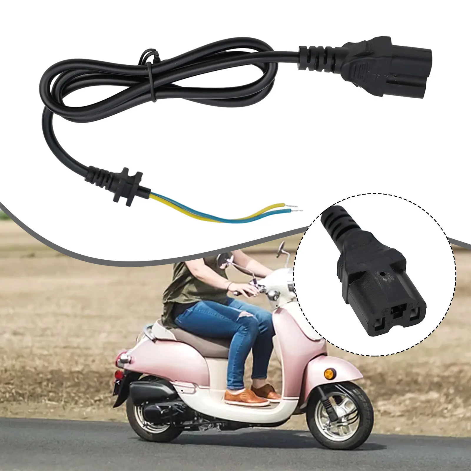 E-bike Plug Socket E bike Battery Connector Plug Cable with 80cm Length for Reliable Electric Vehicle Charging