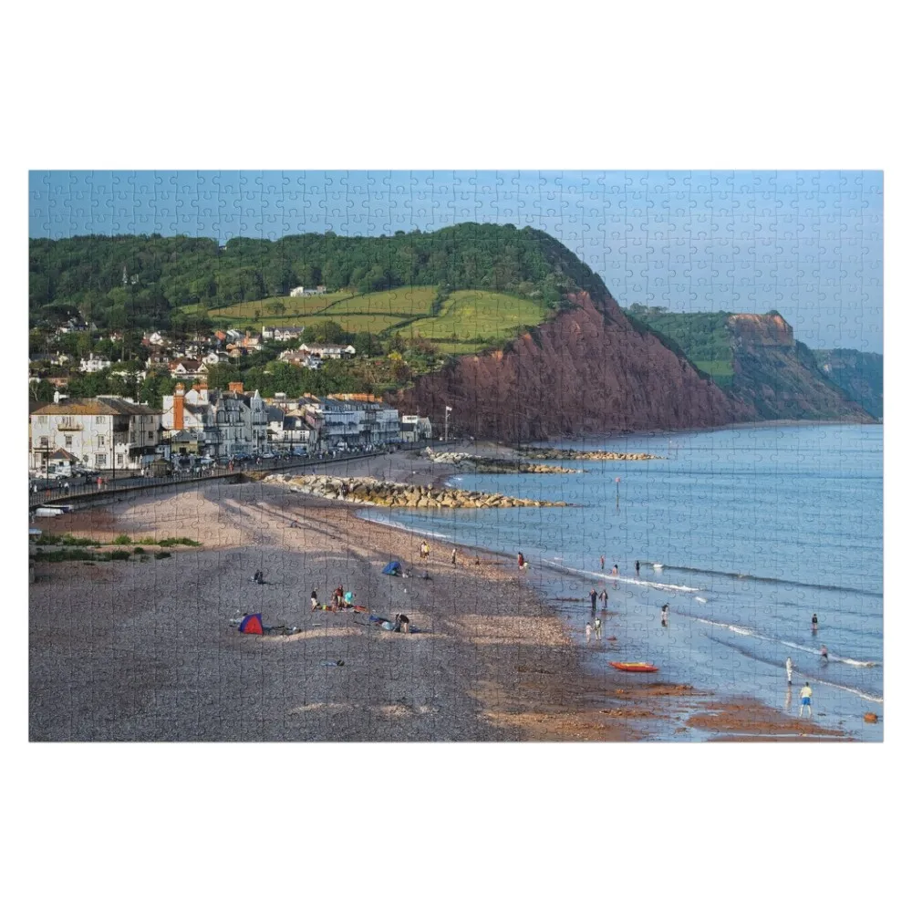 

Sidmouth Seafront и пляжный пазл, персонализированный подарок, индивидуальные игрушки для женатых для детей, детский деревянный пазл
