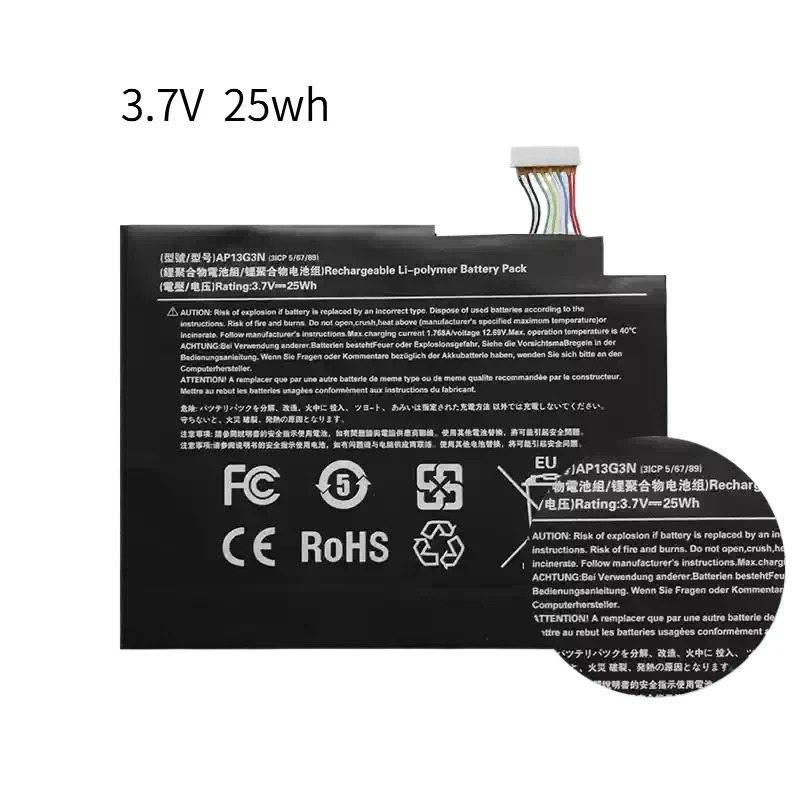 3.7V 25Wh 6800mAh Model AP13G3N Battery For Acer Aspire Iconia W3-810 Tablet 8 Series Tablet
