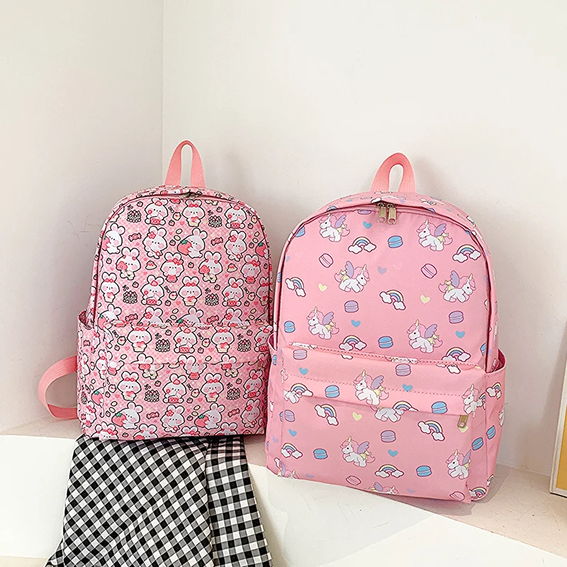 Cute Cartoon Impresso Mochilas para Crianças, Kindergarten Schoolbag, Kids Book Bags, Meninos e Meninas, Animal Travel Backpack