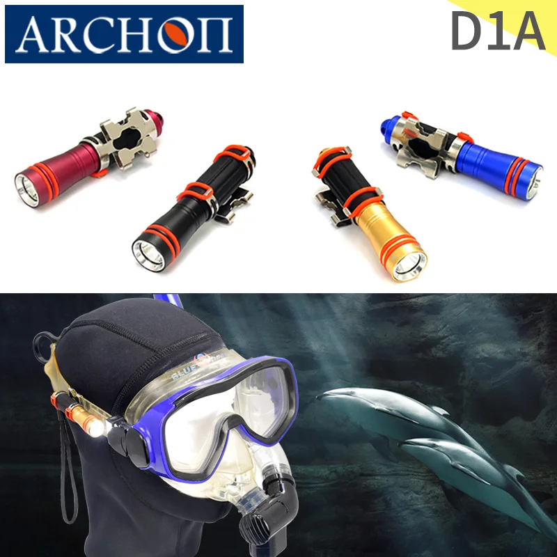 D1A Scuba Diving mask lamp Dive flashlight Underwater 100m Dive helmet lights Dive lighting spare torch Diving sports lighting