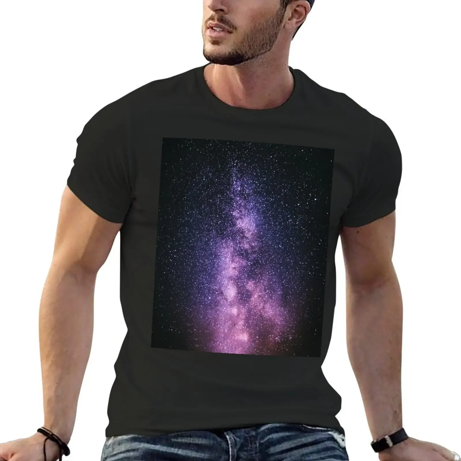 Milky way galaxy T-Shirt oversizeds graphic tee shirt men clothing