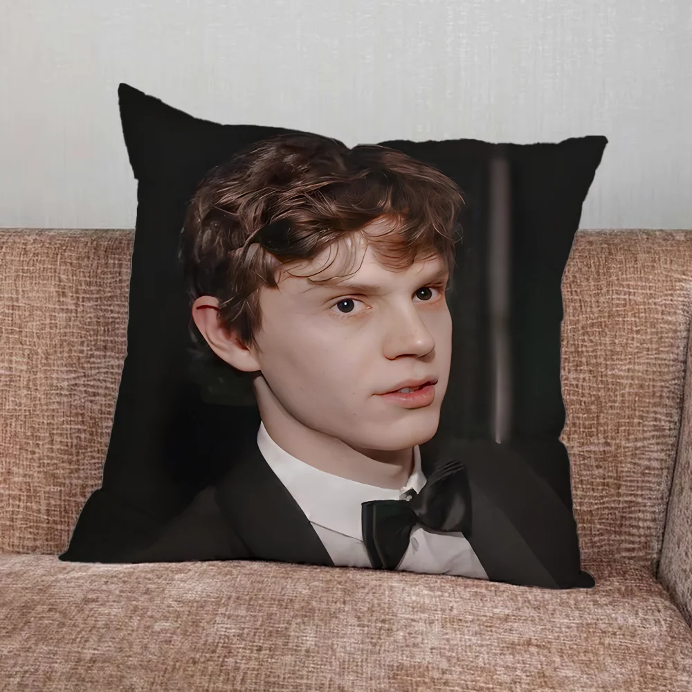 Actor E-Evan Peters Pillow Case For Home Bedroom Car Office Decoration Living Room Sofa Cushion Cover Suitable