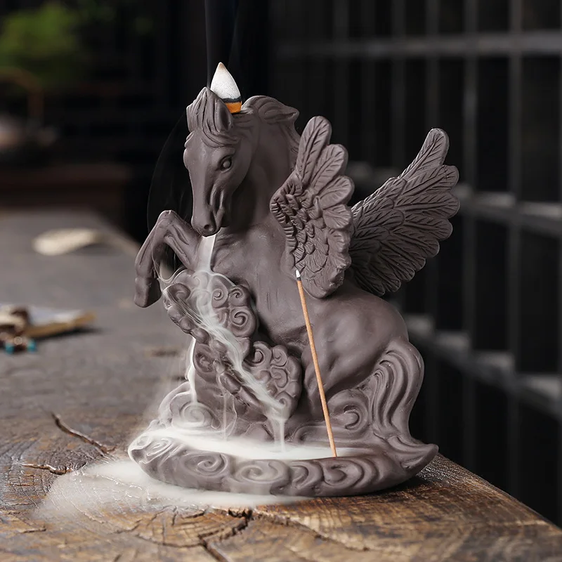 WW Purple Sand Backflow Incense Burner Matta Xiangyun Sandalwood Burner Incense Household, Antique Incense