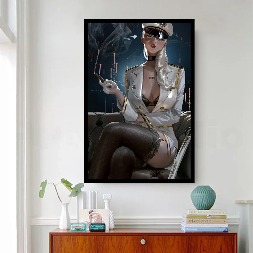 ملصق قماش ممر آزور ، ألعاب متحركة متحركة ، مثير ، فن جداري كبير ، لوحة زخرفية ، ديكور منزلي ، حجم مخصص ، #67 #4