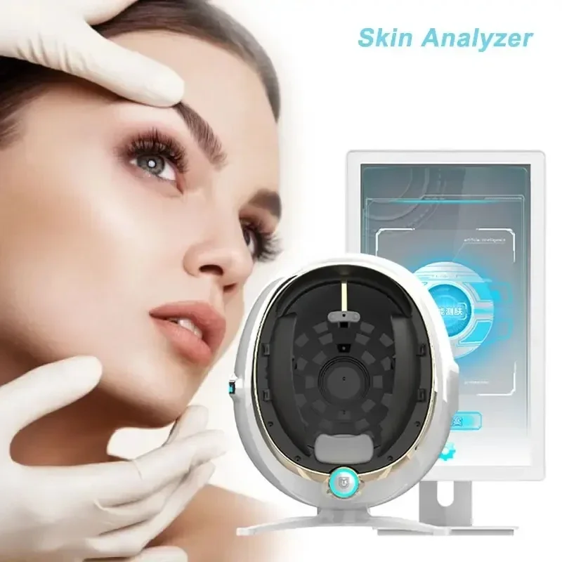 Escáner 3D para el cuidado de la piel, analizador Facial, máquina de Monitor, prueba de espejo mágico, Detector en inglés, análisis de prueba de cámara Facial